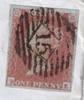 1852 Sg8 1d Red Brown Plate 123 Cover London To Manchester  be 
