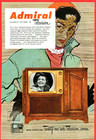 Lot Of 8 Admiral Tv Television Ads From 1948-1969  cabinets  Color  Radio  Phono
