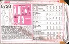 8728 Vintage Simplicity Sewing Pattern Misses Dress Tunic Pants Designer Fashion