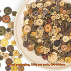 Mixed Vintage Wood Buttons For Crafts  Assorted Shapes  400-500 Pcs