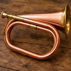 Solid Copper   Brass Bugle  Us Military Cavalry Horn-musical Instrument