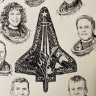 Never Forget - Space Shuttle Columbia Sts-107 Crew Memorial Art Print - 8x10 B w