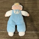 Vintage Eden Blue Terrycloth Boy Doll Plush 10  Blond Lovey Stuffed Toy
