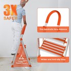 2 Step Ladder Aluminum Lightweight Folding Step Stool Portable Home Stepladder