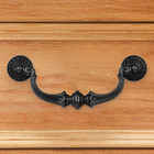 6 Pack Drawer Pulls Handles  5 5  Hole Center Vintage Antique Black