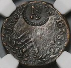 1858 Ngc Fine Zamora 1 8 Real Mexico Za Counterstamp Octavo Local Coin 24041101c