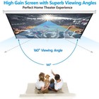 120   Projector Screen Diagonal Tv Screen Manual Matte Hd Movie Theater 1 1 