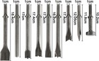 9pcs Pneumatic Air Hammer Punch Chipping Bits 0 39 In Shank Tool Set Chisel