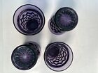 Vintage Purple Glass Fostoria American  Tumblers Or Juice  Flared Top  Set Of 4