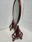 Double Sided Silk Embroidery Glass Picture Of Cat On Wooden Stand Vintage