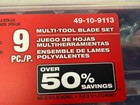 Milwaukee 49-10-9113 Oscillating Multi-tool Blade Kit  9-piece  New
