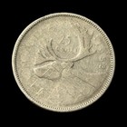 1953 Canada Quarter 25 Cents Queen Elizabeth Ii 80  Silver Coin