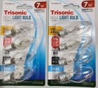 8 Clear 7 Watt Night Light Bulbs Candelabra Base 120v Replacement 88 Lumens