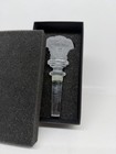 Versace By Rosenthal Medusa Lumiere Frosted Clear Crystal Wine Bottle Stopper