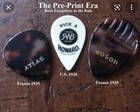 Vintage Guitar Picks-1930s Boson-made In France 1935-rare-lot Of 3 X-heavy Picks