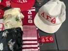 Vintage Delta Sigma Theta Sorority Memorabilia Lot Hats Glasses Scarves Dst