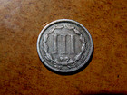 Original Problem Free Post U s  Civil War 1865 Copper Nickel Three Cent Coin M3