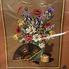 Sunset Stitchery Lace Fan And Flowers In Vase Needlepoint Kit