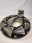 Rare Anasazi    ancient Ones    Style Ring Pottery Vessel With Handle And Spout