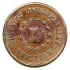 1863 New York Gustavus Lindenmueller Store Card Civil War Token