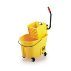 Wavebrake 35 Qt  Plastic Mop Bucket With Wringer Cleaning Tool