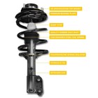 Set 4 Front   Rear Complete Shocks Struts For 2008-2012 Honda Accord 2 4l 3 5l