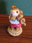 Rare 1978 Wee Forest Folk Mouse Violinist  m-031  Red pink Pants - Mint 