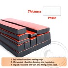 Self Adhesive Rubber Strip Pads Adhesive Backed Solid Seals Gasket 10mm To 200mm