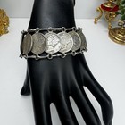 Vintage Sterling Silver Mercury Dime Coin Bracelet 1940s Handmade Collectable