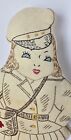 Antique 1920s To 1940s Embroidered Military Nurse Medic Stuffed Pillow Vintage