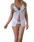 Camo Camouflage Sexy Babydoll Lingerie W g-string Panty - Sizes X-small - Large