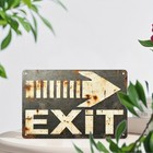 Vintage Industrial Iron  exit  Sign  Metal Wall Decor  Retro Tin Metal Signs