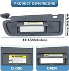 Pair Sun Visor Dark Gray For 2006-2011 Honda Civic Visors Left   Right Visor Set