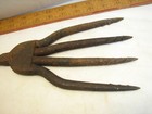 Antique Large 4-tine Fish Eel Frog Gig Tool Spear Hand Forged Fishing Fork