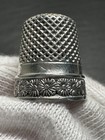 Rare Webster Sterling Silver Thimble  Size 8 Daisy Pattern H496