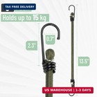 Bungee Cords With Hooks 12 Inch 8 Pack Heavy Duty Elastic Tie Down Straps