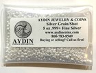 5 Oz Troy Ounces Silver Poured Shot  999  Fine Silver  Free Shipping