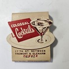 Vintage Full Unstruck Feature Matchbook Lou Coffees Steak House Cocktails Denver