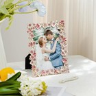 Pink Flower Picture Frame 5x7 Blossom Photo Frame For Tabletop Display  Decor   