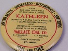Antique Kathleen Wallace Coal Co Advertising Mirror Coal   Coke St Louis 3 5 