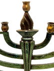 Vtg Judaica Hebrew Hanukkah Hanuka Menorah Jewish Judaism Israel Jerusalem Brass