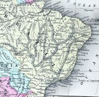 1874 Mitchell Map South America Brazil Argentina Patagonia Peru Chile Colombia