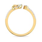 Silver Women Initial Letter B Toe Ring 0 15ct Simulated Diamond 14k Gold Plated