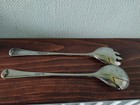 Vintage Silver Plate Salad Servers Made In Italy