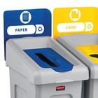 Rubbermaid Slim Jim 2007890 Blue Hinged Paper Lid Insert Recycling