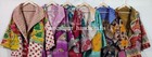 3pc Lot Indian Cotton Vintage Handmade Women Winter Wear Kantha Jacket Coat
