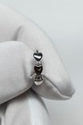 Silver Plated Heart Shape Small Hoop Earrings With Cubic Zirconia Unisex  Women