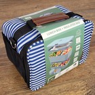 Umami Mint Blue Marine Stripe Nestable Bento Lunch Box Insulated Bag Set