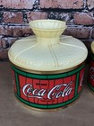 2 Vintage Coca Cola Tiffany Style Plastic Table Lamp Light Shades 8  Dia 