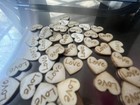 Table  Confetti Decor 100 Wooden Love Hearts Rustic Wedding Table Confetti 